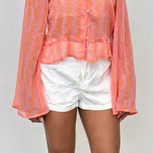 Blusa de Manga Larga con Transparencias