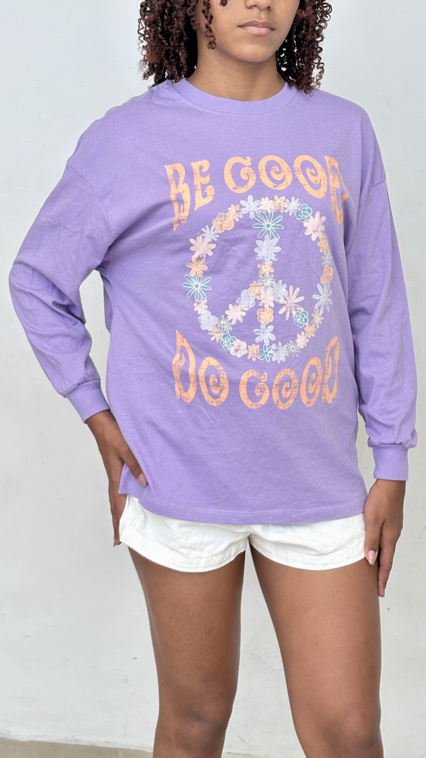 Buzo de Algodón Lila con Estampado