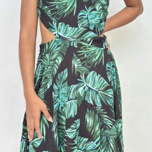 Vestido Estampado de Palmeras