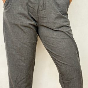 Pantalón Baggy de Tela Gris
